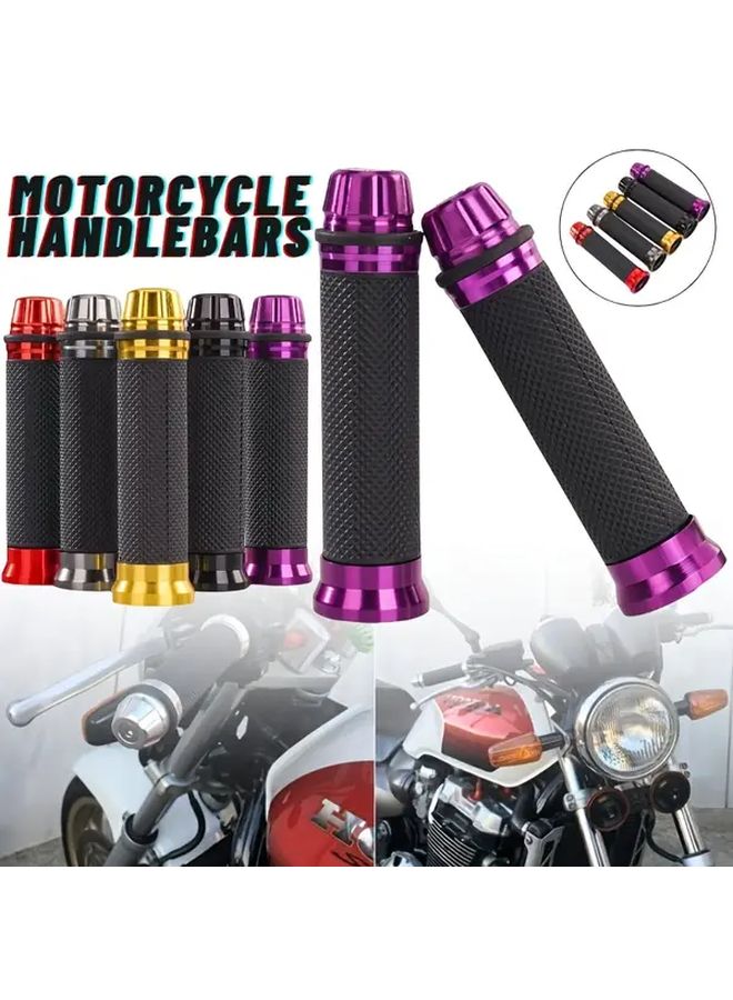 Titanium Motorcycle Handlebar Set Ergonomic Durable Alloy Rubber Grips For Bikes - Image 1